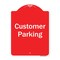 Signmission Designer Series Customer Parking 2, Red & White Heavy-Gauge Aluminum Sign, 24" x 18", RW-1824-9856 A-DES-RW-1824-9856 - alternate 1